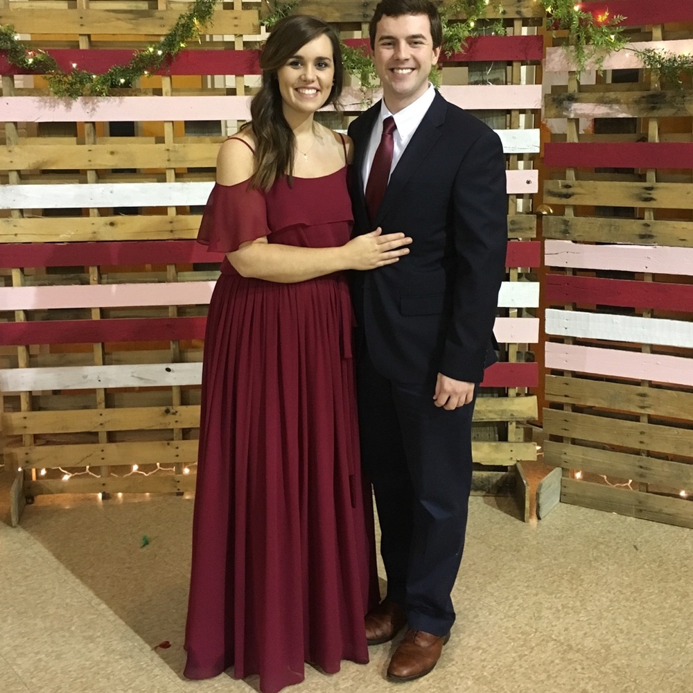 burgundy bridesmaid dress